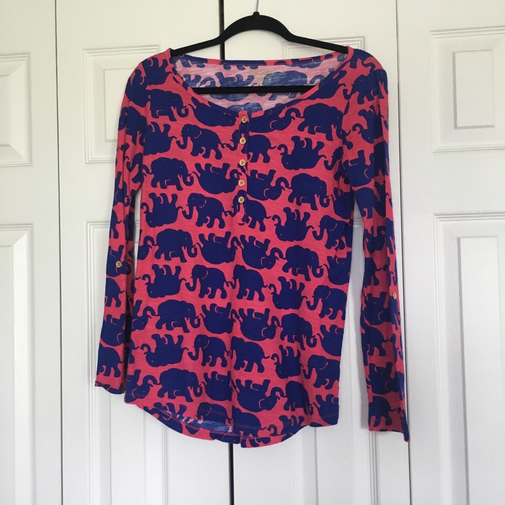 Lilly Pulitzer elephant long sleeved top